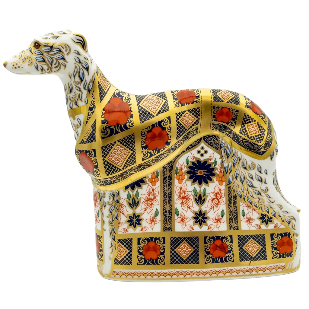 Royal Crown Derby Imari SGB Lurcher Paperweight