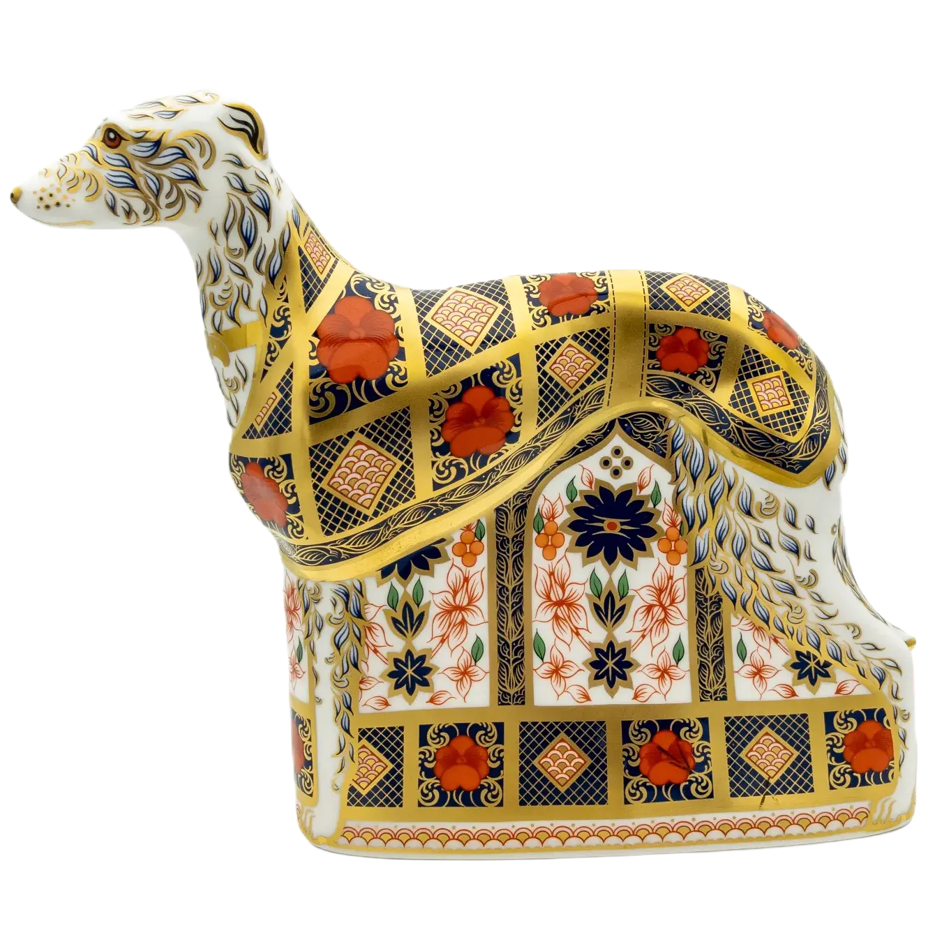 Royal Crown Derby Imari SGB Lurcher Paperweight