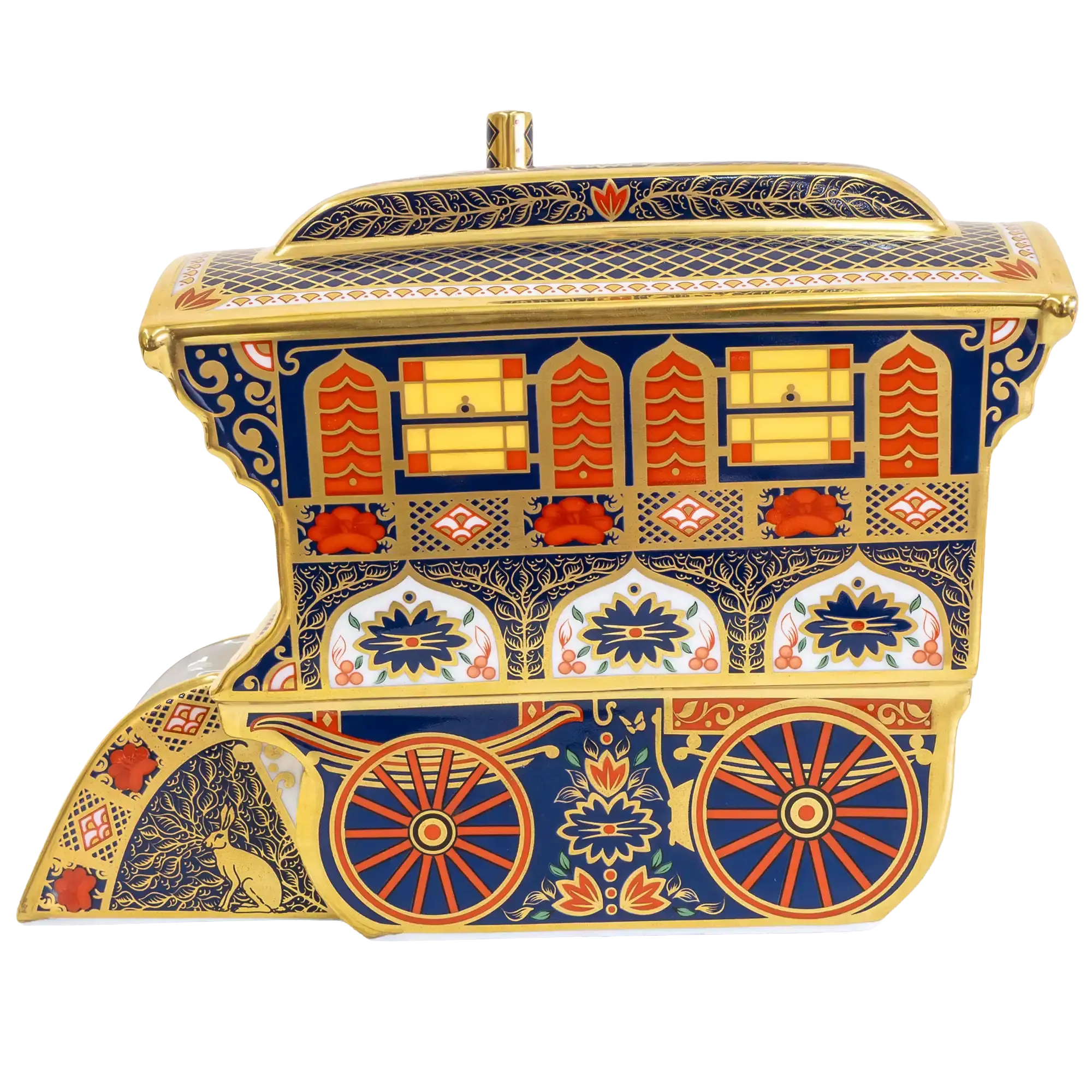 Royal Crown Derby Imari SGB Vardo Wagon Paperweight