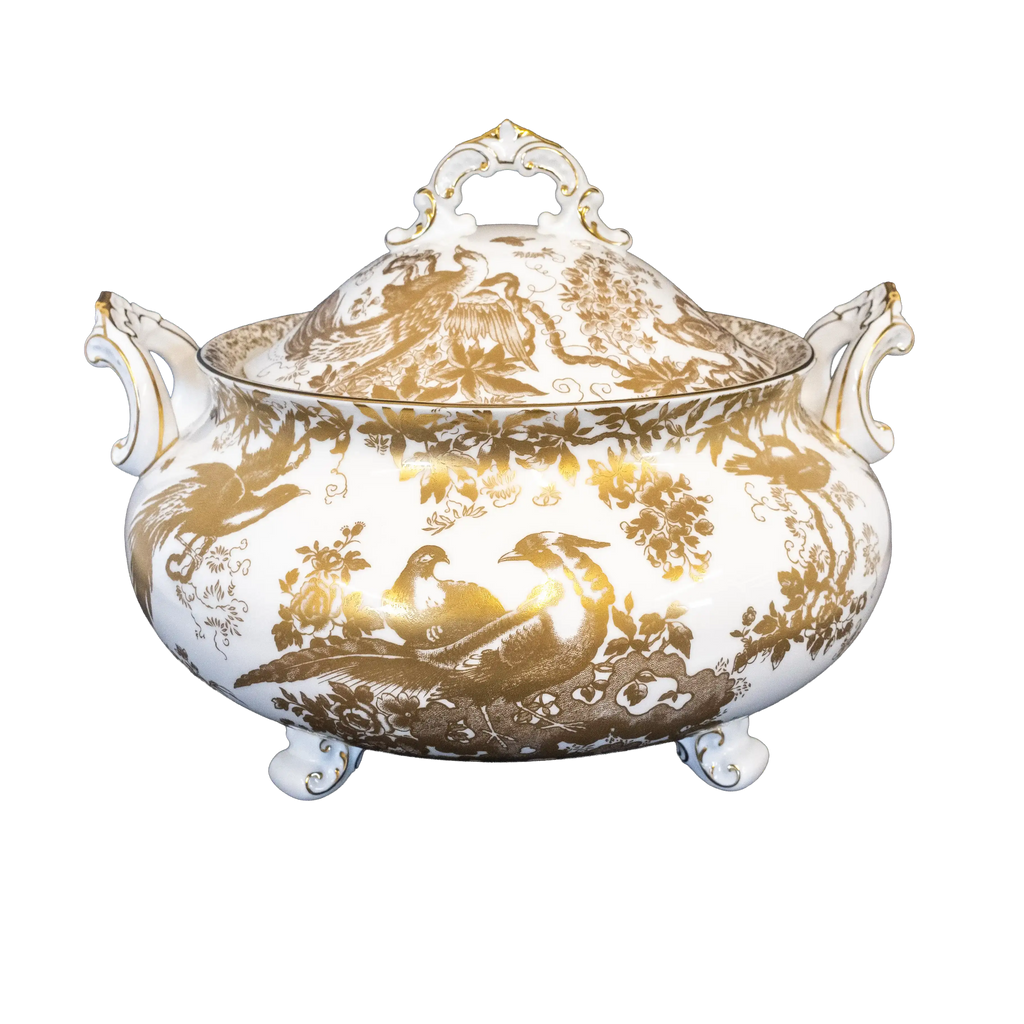 Royal Crown Derby Gold Aves Soup Tureen