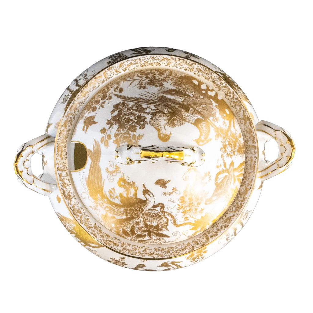Royal Crown Derby Gold Aves Soup Tureen