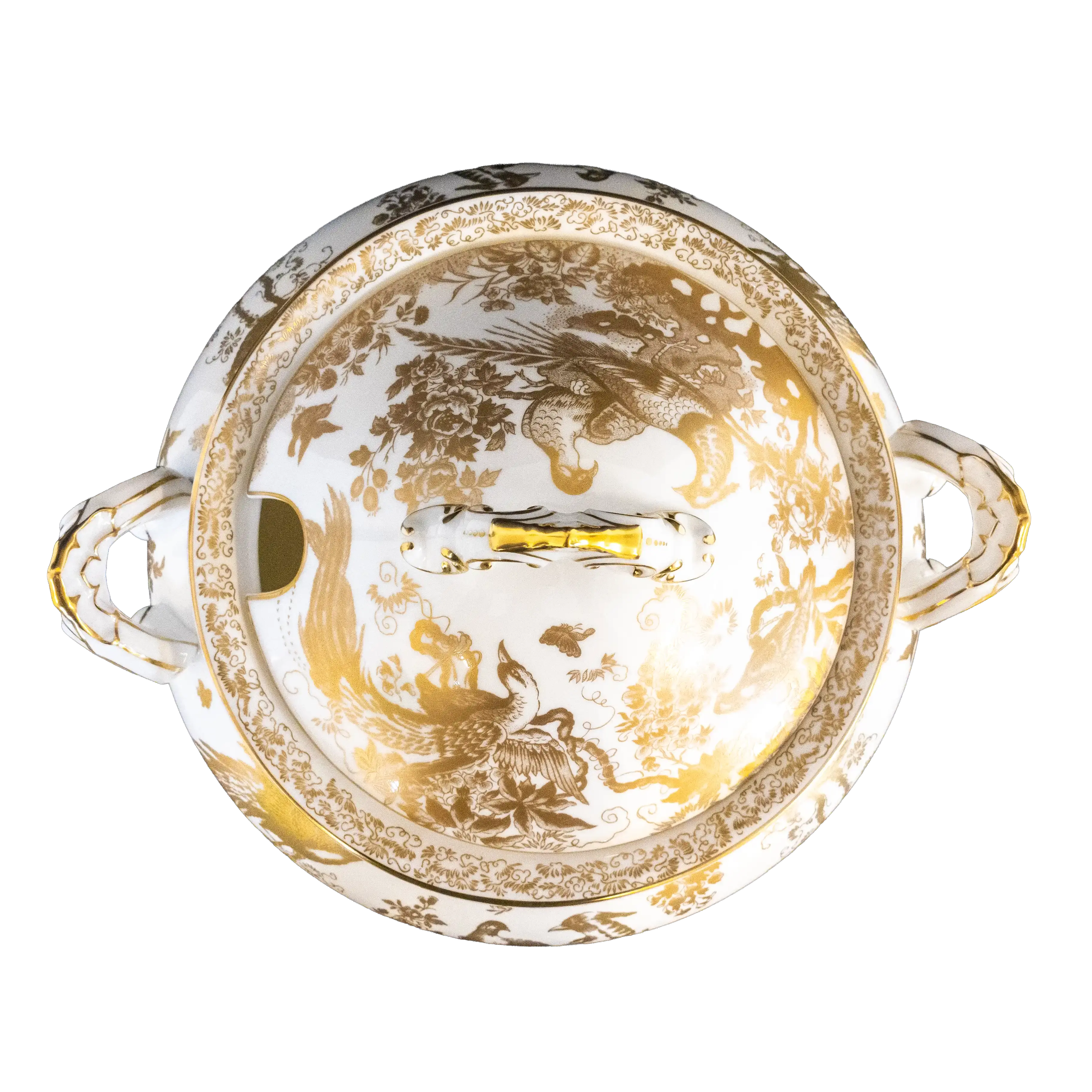 Royal Crown Derby Gold Aves Soup Tureen