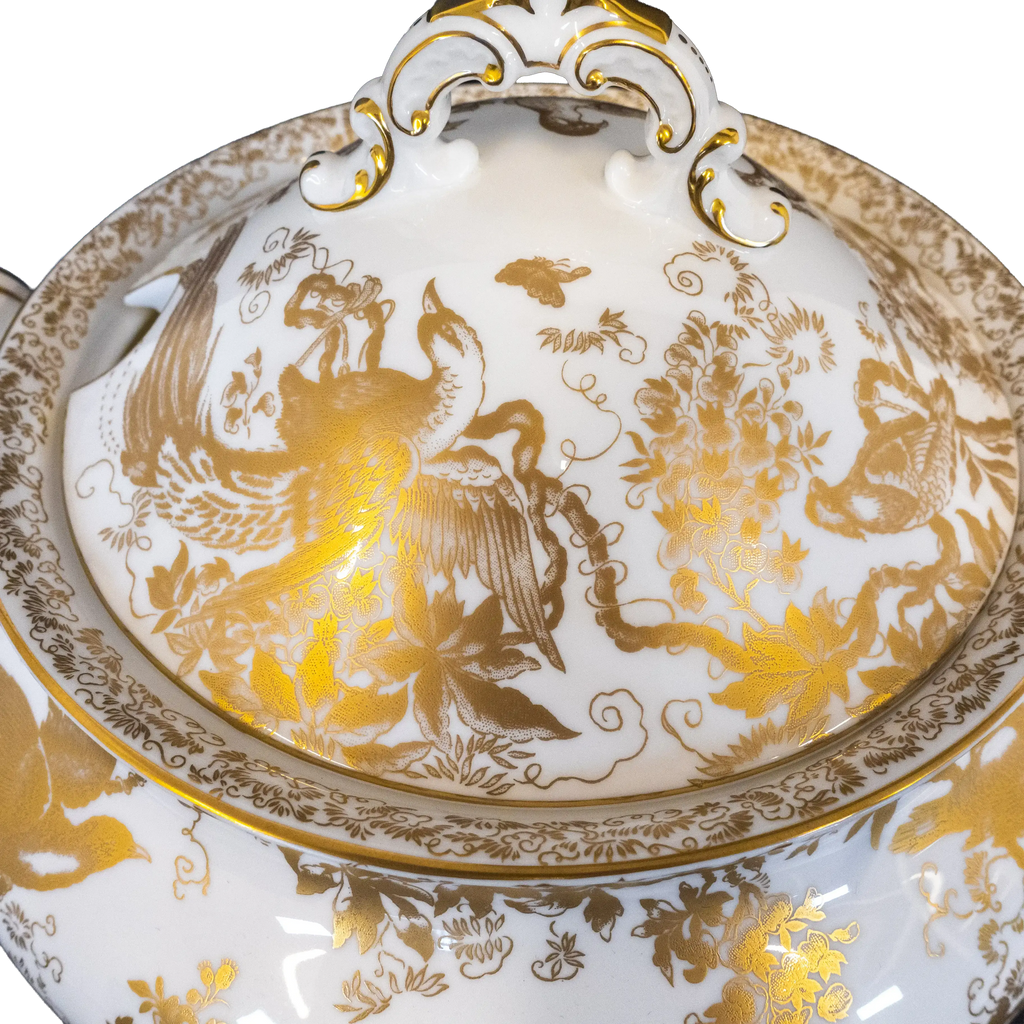Royal Crown Derby Gold Aves Soup Tureen