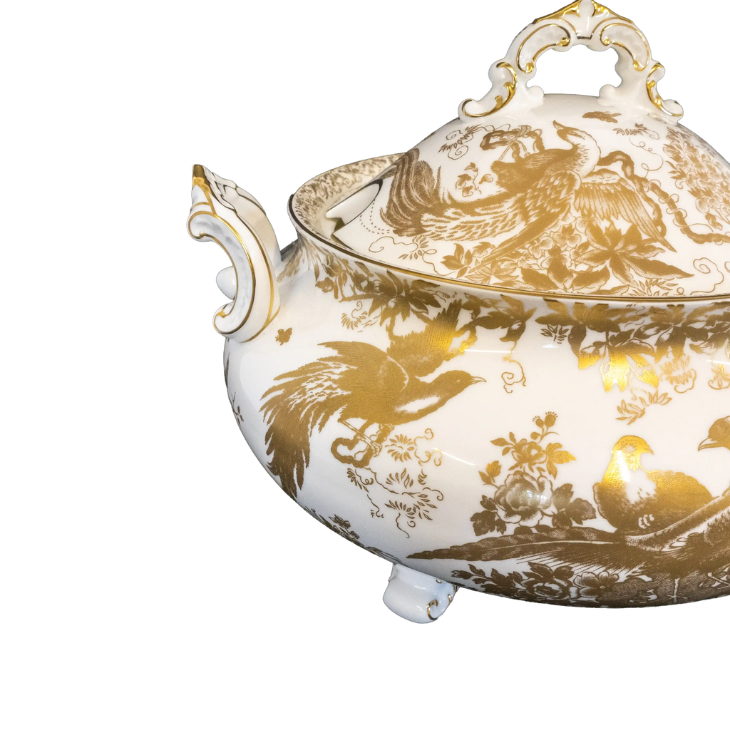 Royal Crown Derby Gold Aves Soup Tureen