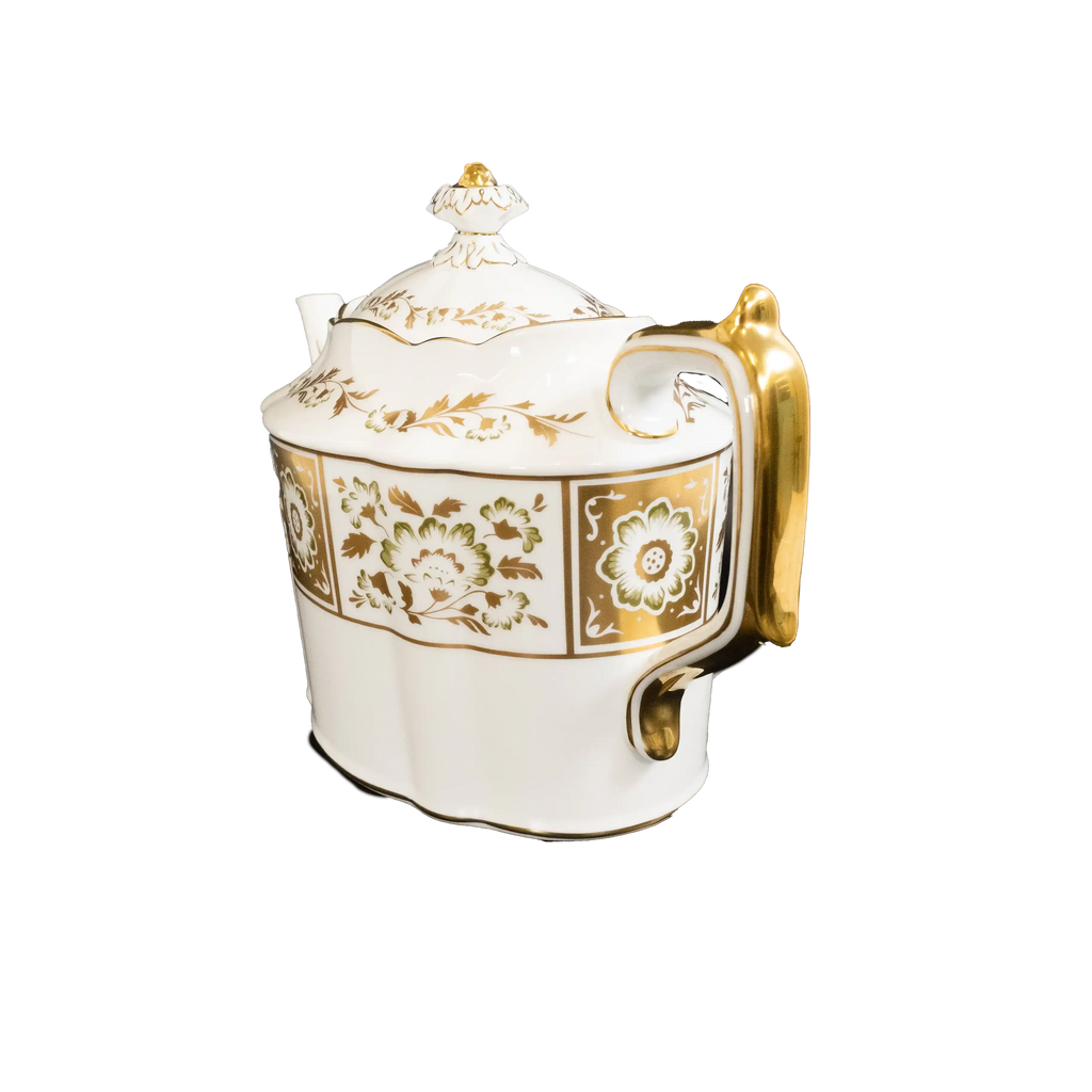 Royal Crown Derby Green Panel Teapot Large