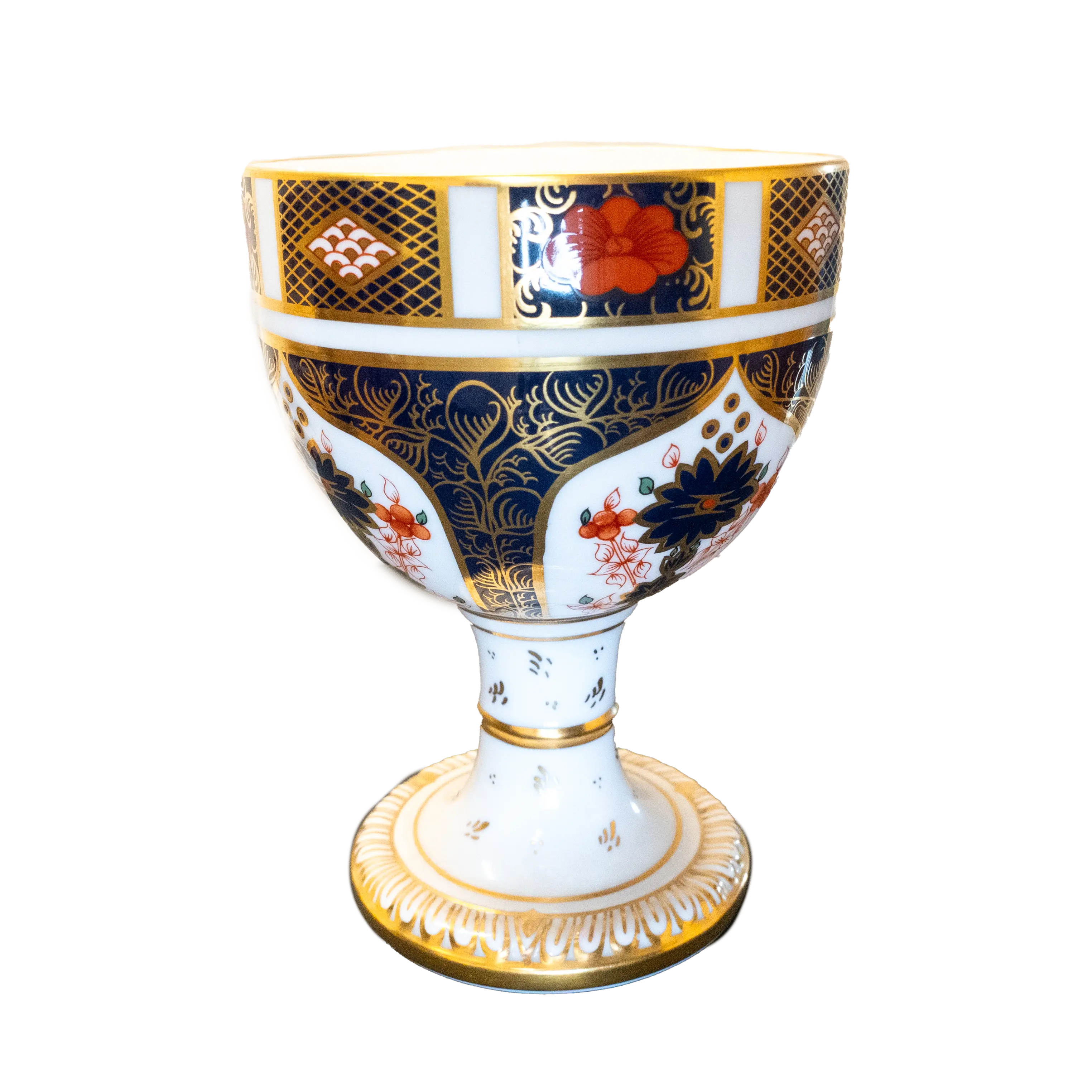 Royal Crown Derby Imari 1128 Porcelain Chalice Goblet