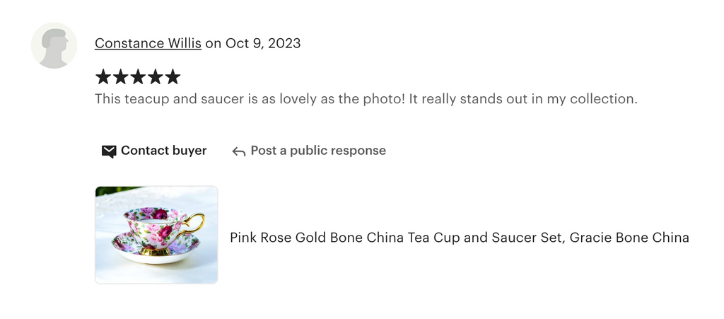 Pink Rose Gold Bone China Tea Cup and Saucer