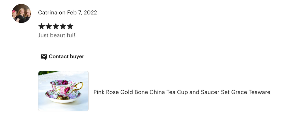 Pink Rose Gold Bone China Tea Cup and Saucer