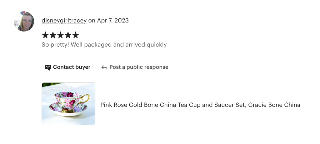Pink Rose Gold Bone China Tea Cup and Saucer