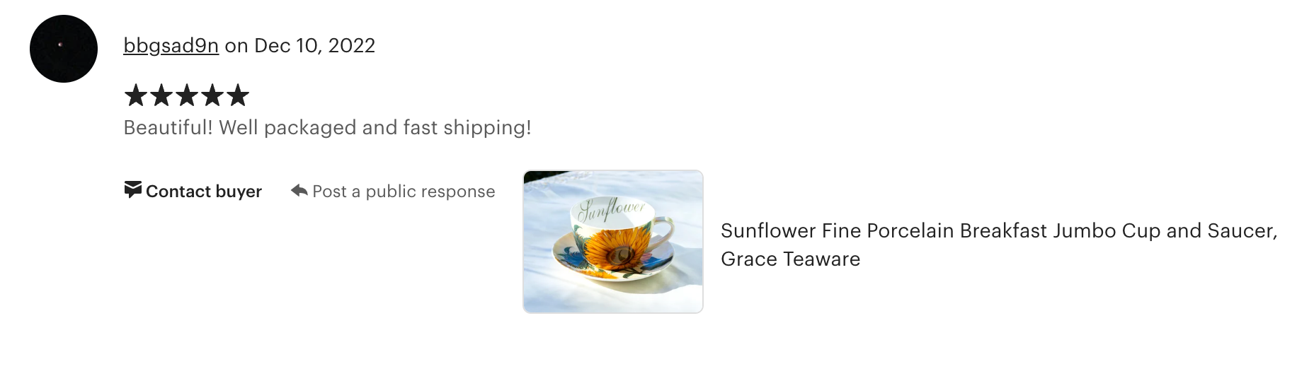 Sunflower Fine Porcelain Breakfast Jumbo Cup and Saucer