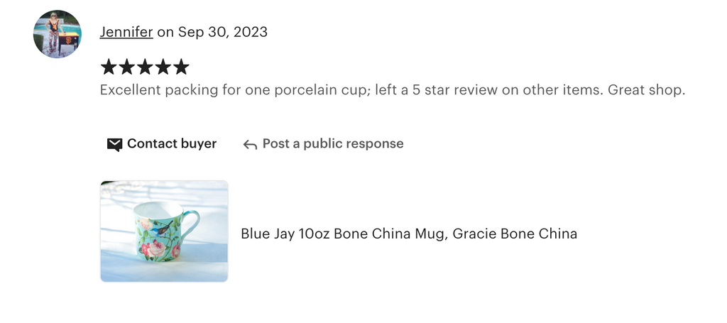 Blue Jay Pink Rose Garden Bone China Mug