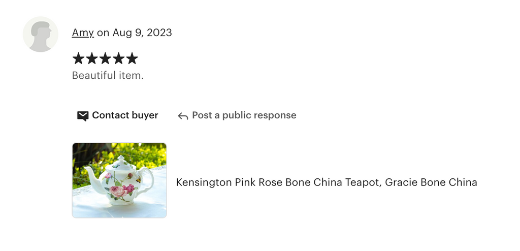 Kensington Pink Rose Bone China Teapot