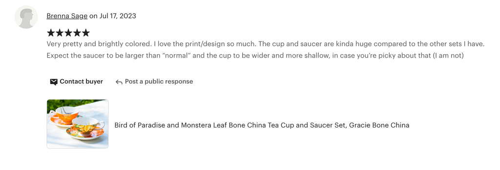 Bird of Paradise and Monstera Leaf Bone China Tea Cup and Saucer