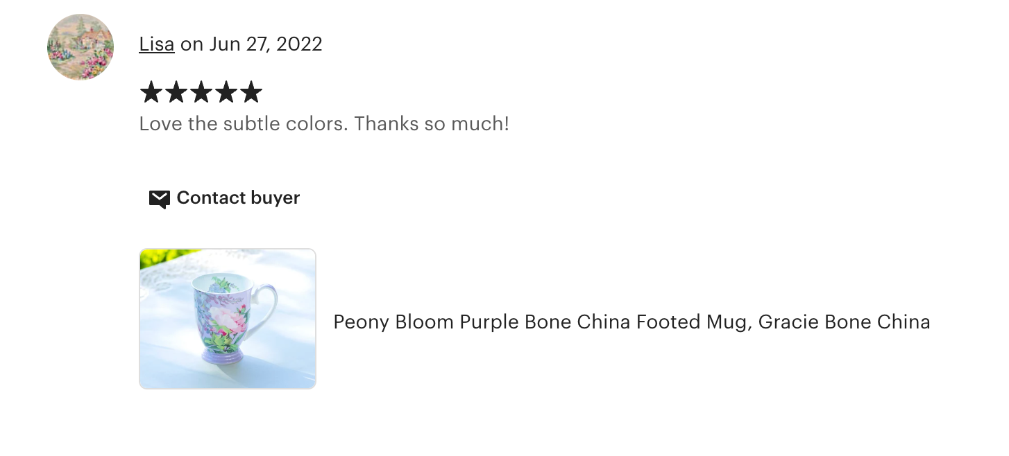 Peony Bloom Purple Bone China Mug