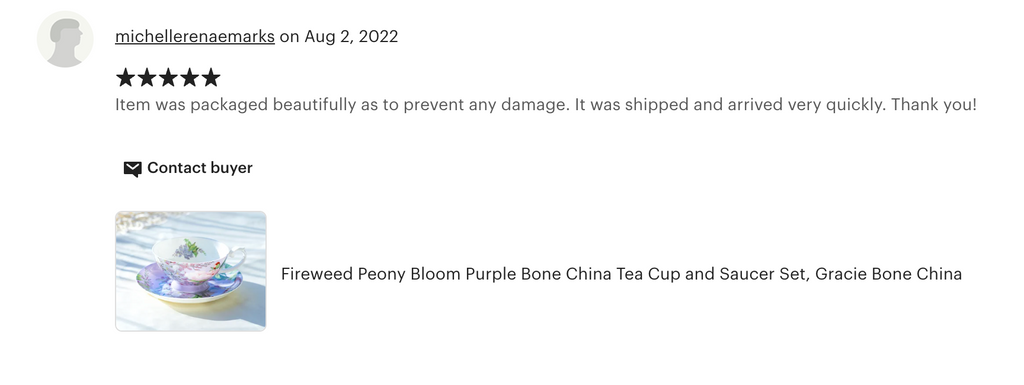 Peony Purple Bone China Cup and Saucer