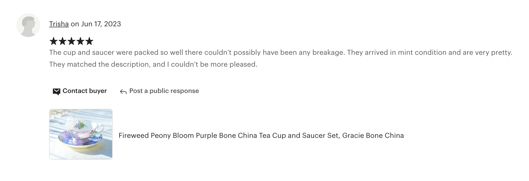 Peony Purple Bone China Cup and Saucer