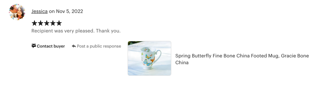 Spring Butterfly Bone China Mug