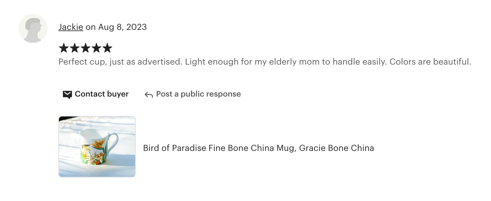 Bird of Paradise Bone China Mug