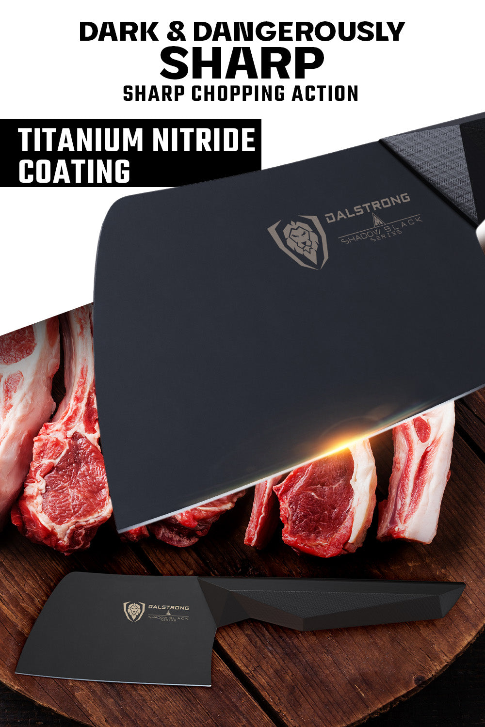 Cleaver Knife 4.5" | Shadow Black Series | NSF Certified | Dalstrong ©