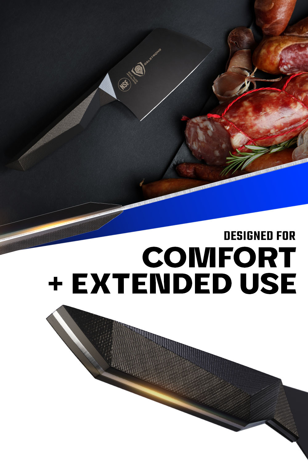 Cleaver Knife 4.5" | Shadow Black Series | NSF Certified | Dalstrong ©