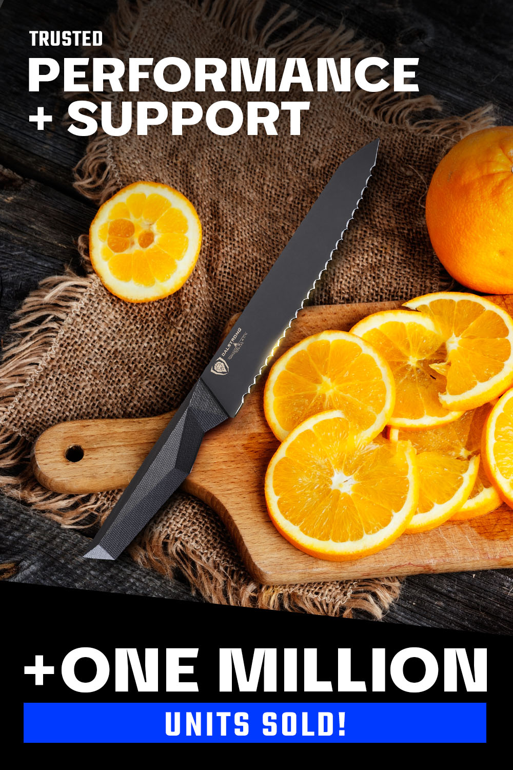 Serrated Utility Knife 6.5"  | Shadow Black Series | NSF Certified | Dalstrong ©