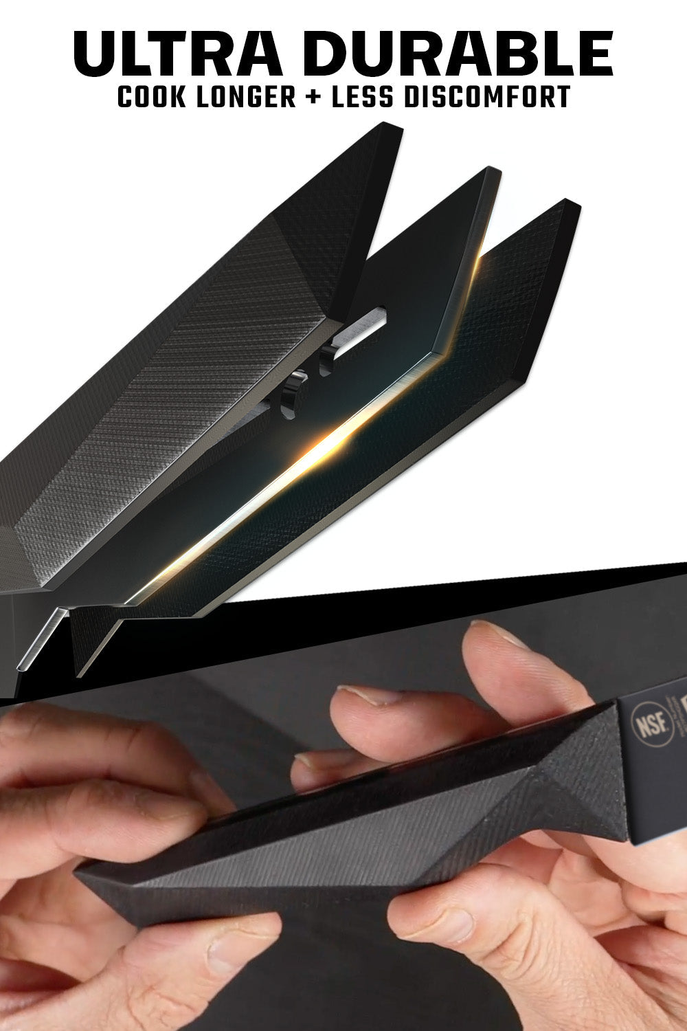 Chef's-Cleaver Hybrid "Barong" Knife 7" | Shadow Black Series | NSF Certified | Dalstrong ©