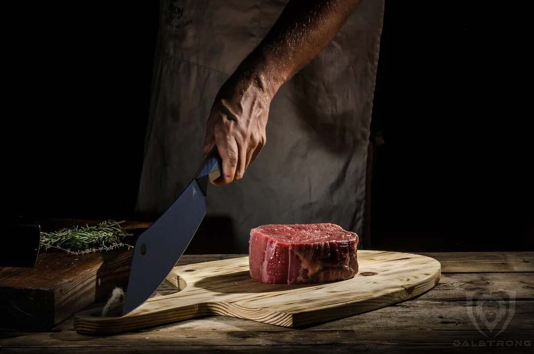 Chef's Knife-Cleaver Hybrid 8" | Crixus | Shadow Black Series | NSF Certified | Dalstrong ©