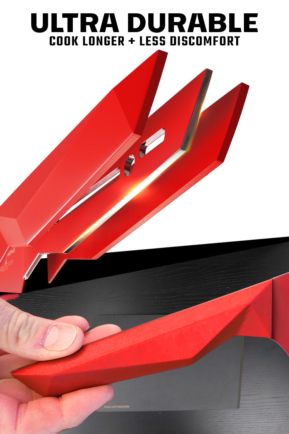 Chef & Cleaver Hybrid Knife 8" | The Crixus | Shadow Black Series | RED Edition | Dalstrong ©