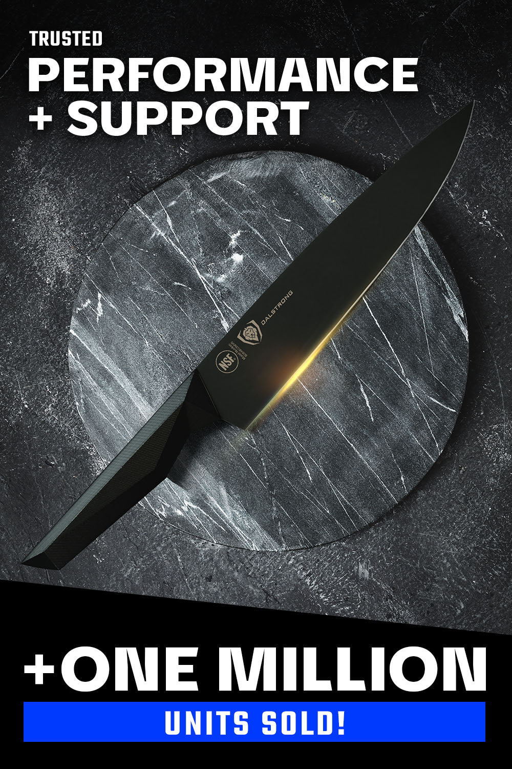 Chef's Knife 9.5" | Shadow Black Series | NSF Certified | Dalstrong ©