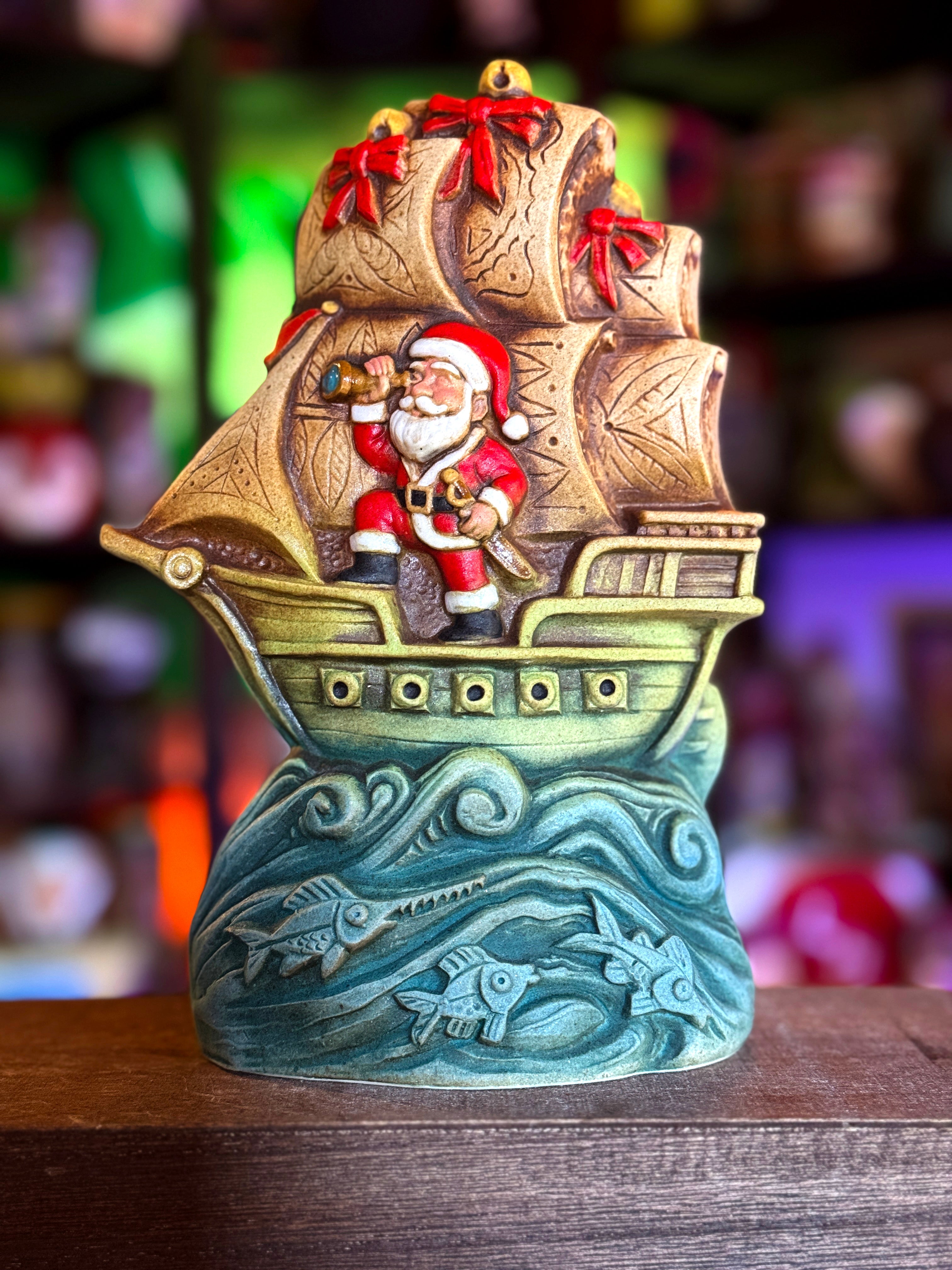 Morgan's Cove Holly Jolly Roger Tiki Mug