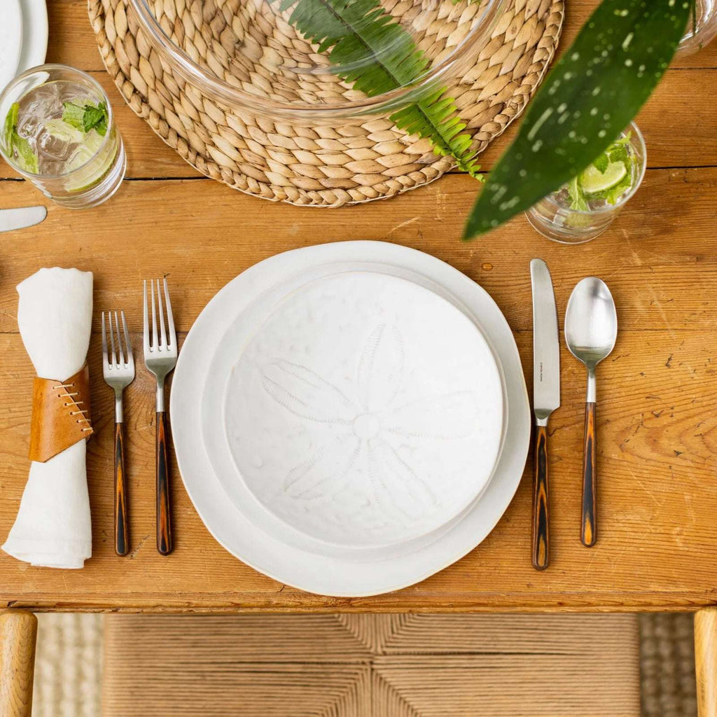 Simon Pearce Burlington Sand Dollar Pasta Bowl - Cloud
