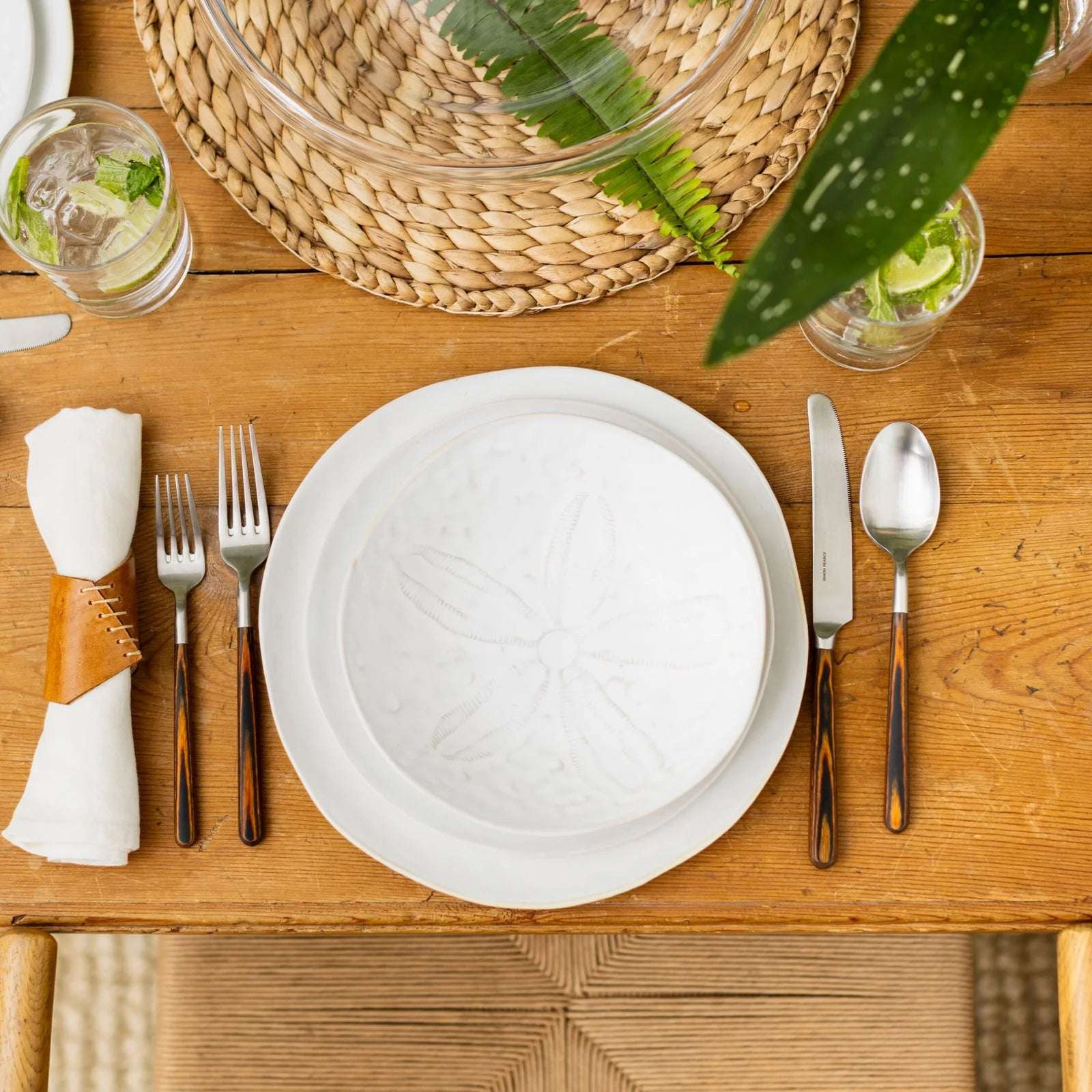 Simon Pearce Burlington Sand Dollar Pasta Bowl - Cloud