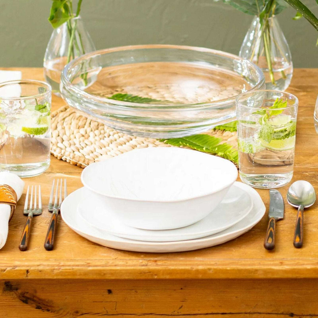 Simon Pearce Burlington Sand Dollar Pasta Bowl - Cloud