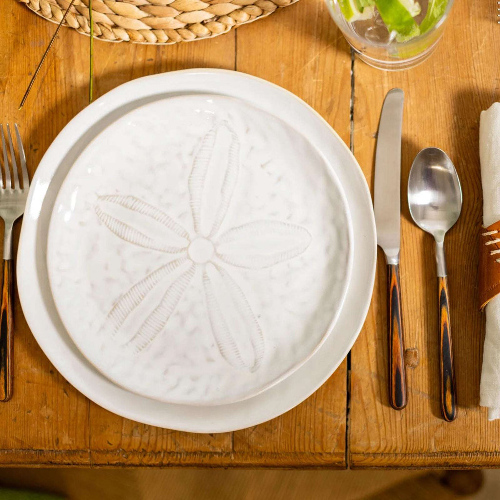 Simon Pearce Burlington Side Sand Dollar Plate - Cloud