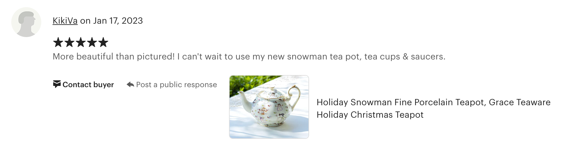 Holiday Snowmen Fine Porcelain Teapot