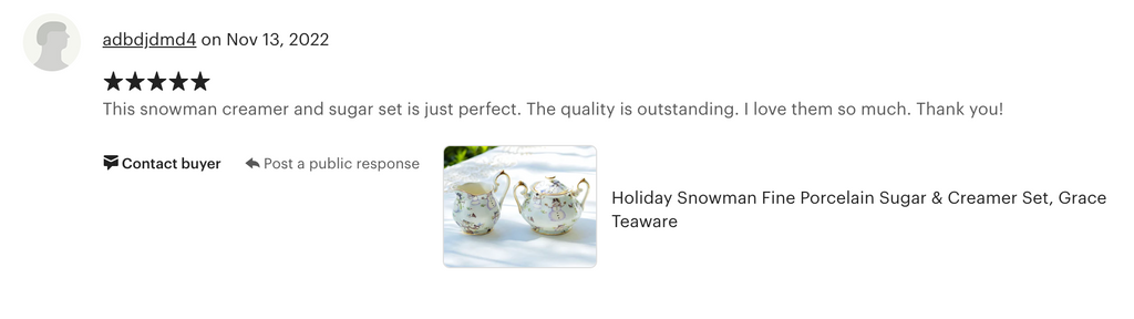 Holiday Snowmen Fine Porcelain Sugar & Creamer Set