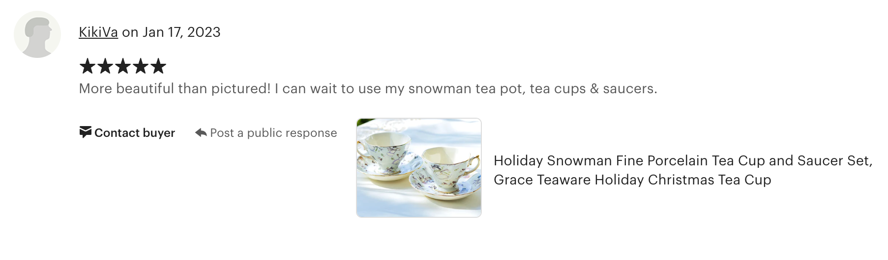 Holiday Snowmen Fine Porcelain Tea Cup and Saucer