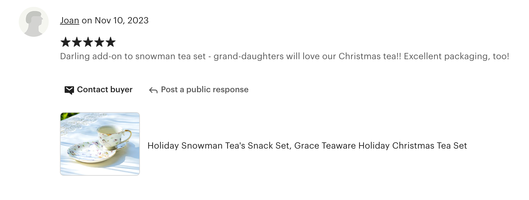 Holiday Snowmen Tea Snack Set