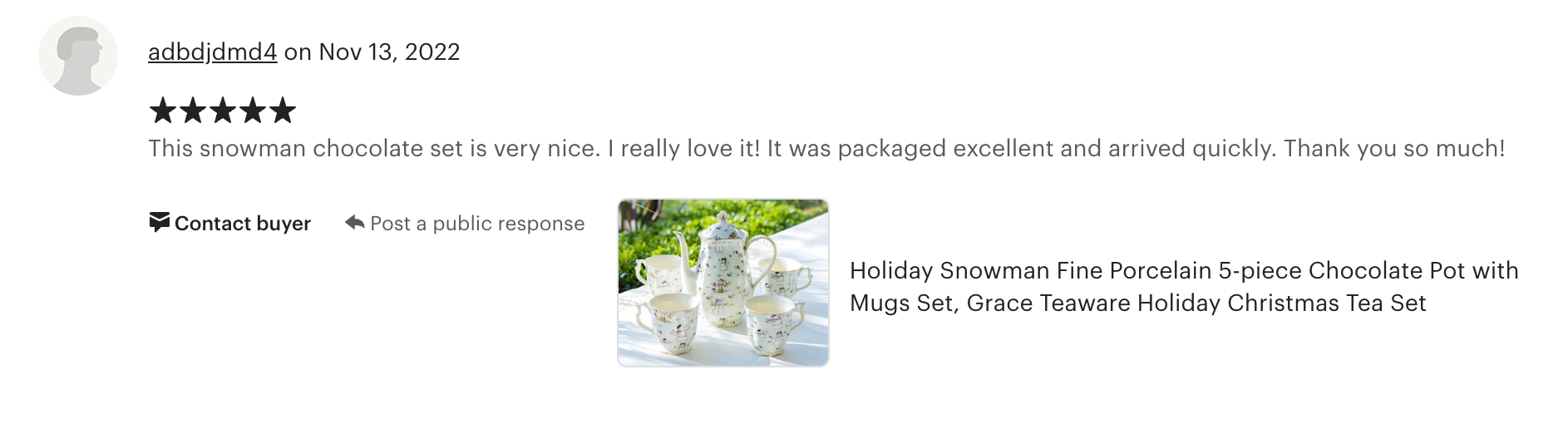 Holiday Snowmen Chocolate Pot with Mugs Set
