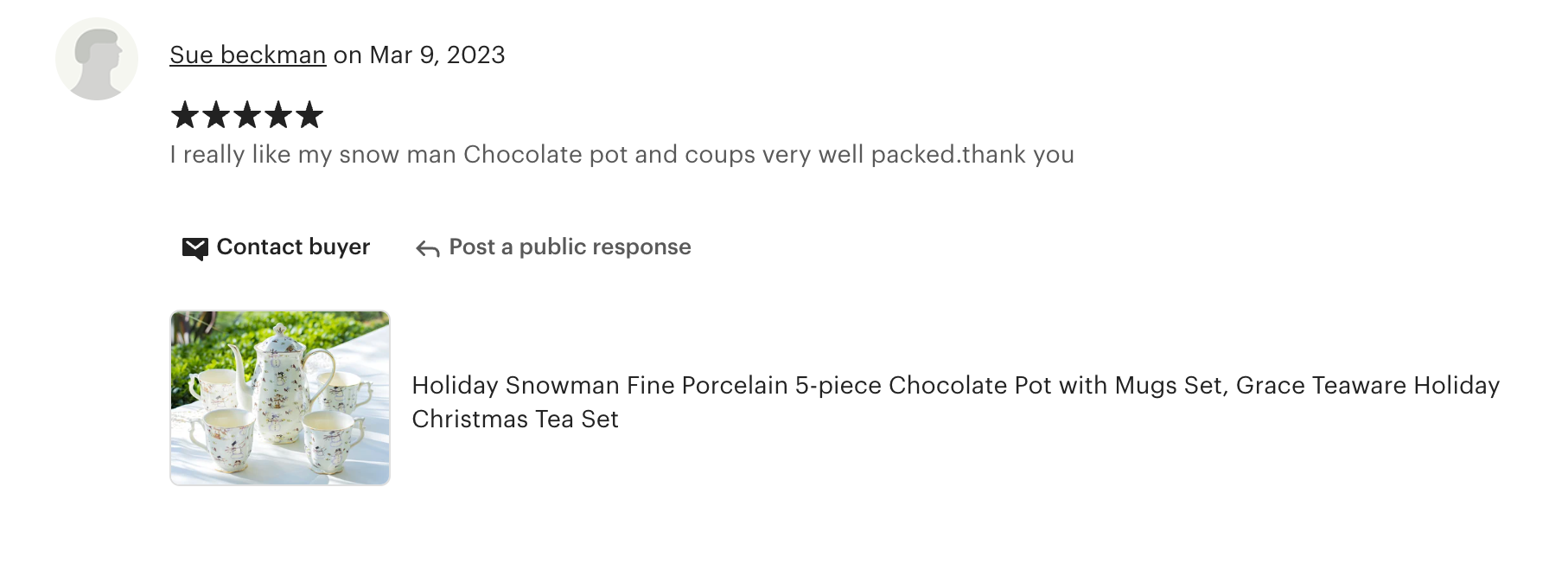 Holiday Snowmen Chocolate Pot with Mugs Set