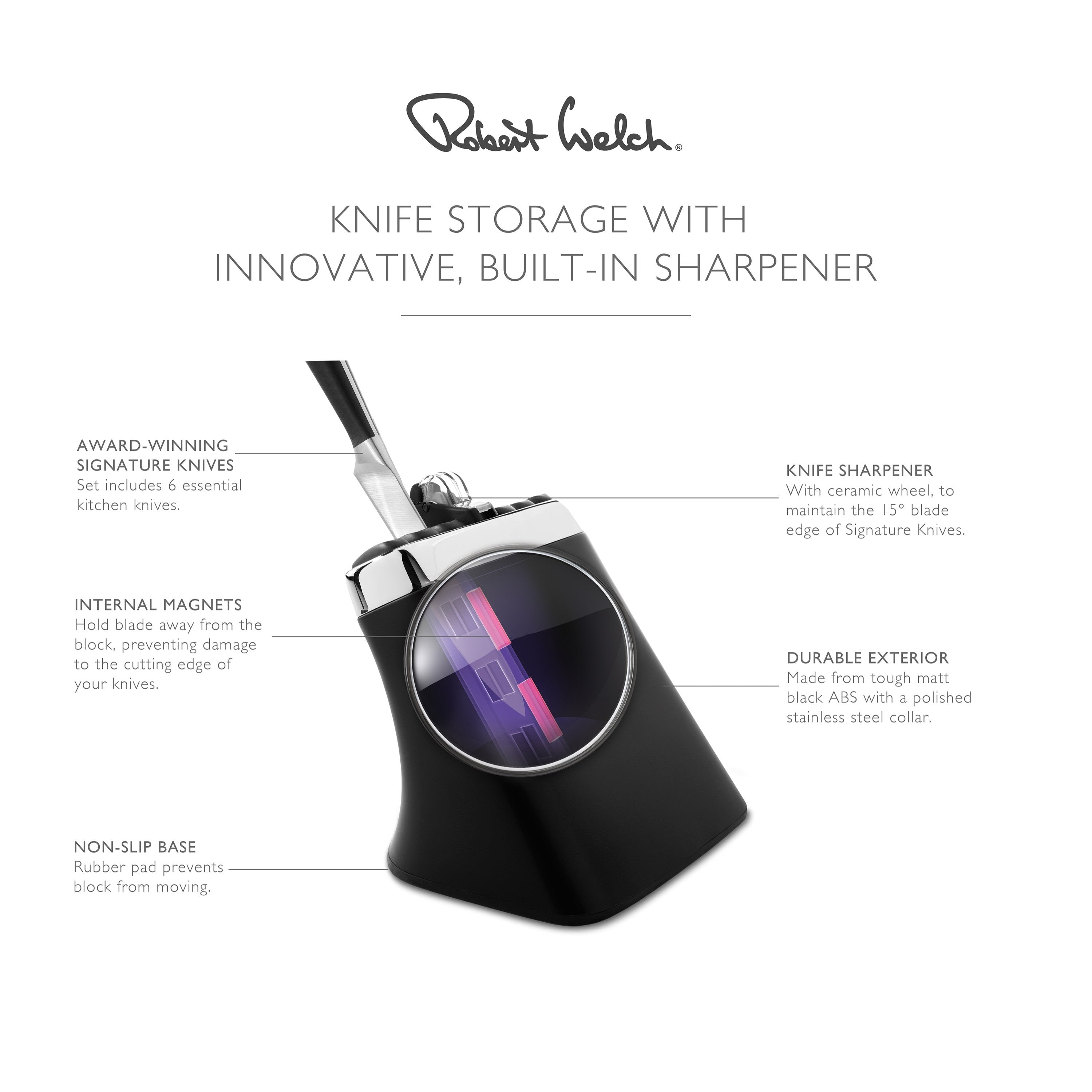 Signature Knife Block with Sharpener