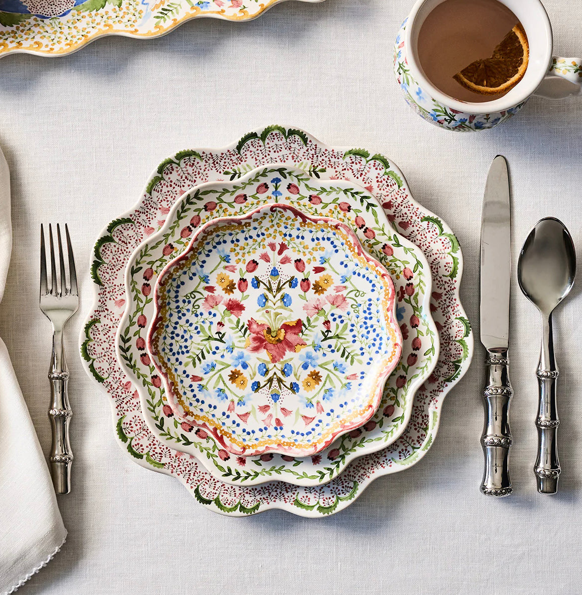 Juliska Sofia Side/Cocktail Plates Set of 4