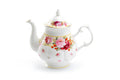 Peony and Strawberry Cream Bone China Teapot