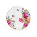7.75" Sandra's Rose with Butterflies Bone China Dessert Plate