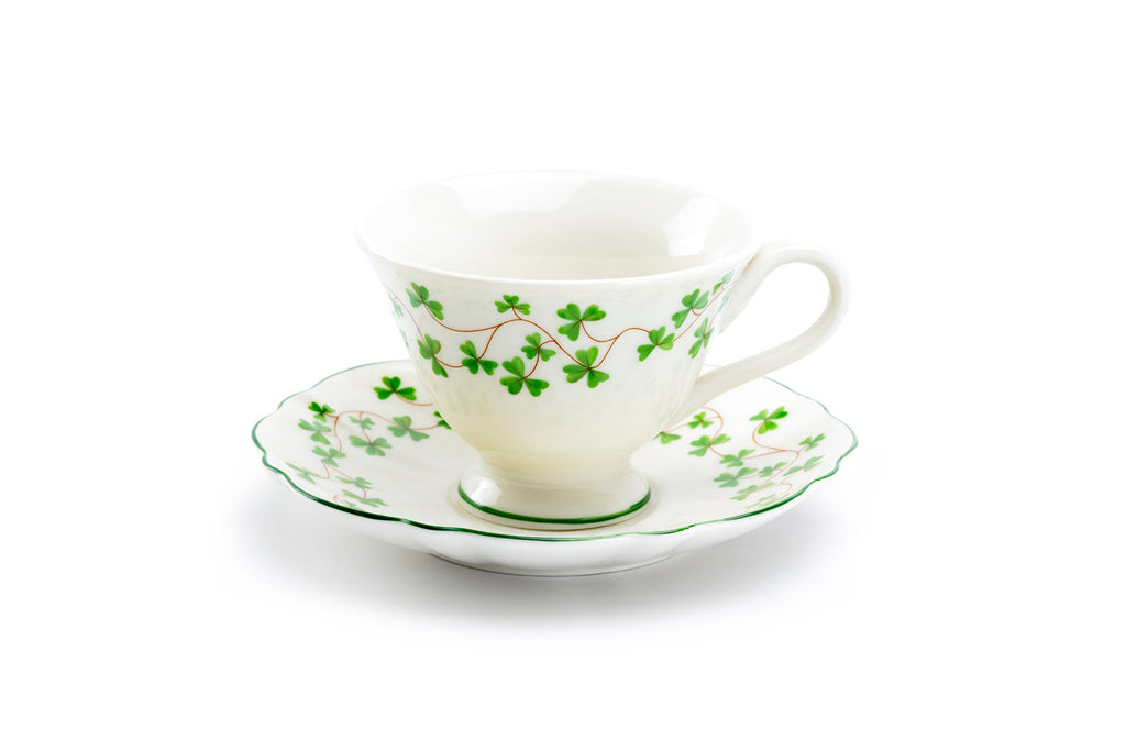 Shamrock Fine Porcelain Tea Cup and Saucer