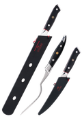 Slicing Knife 12" + Fillet Knife 6" + Meat Fork | Shogun Series | Elite