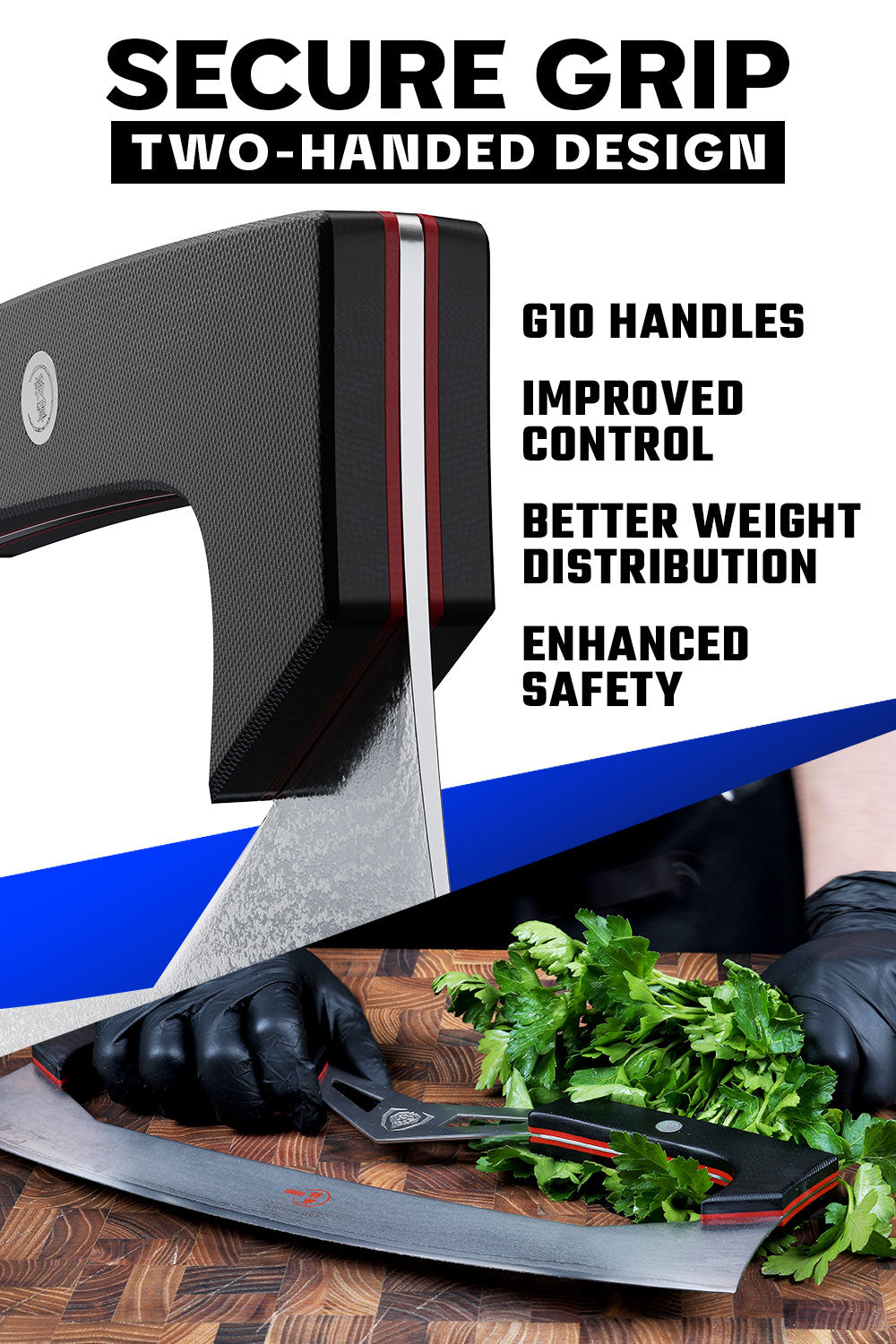 Pizza Knife 14" | Two Handed Blade | Display Wall Mount | Shogun Series | ELITE LIMITED EDITION | Dalstrong ©