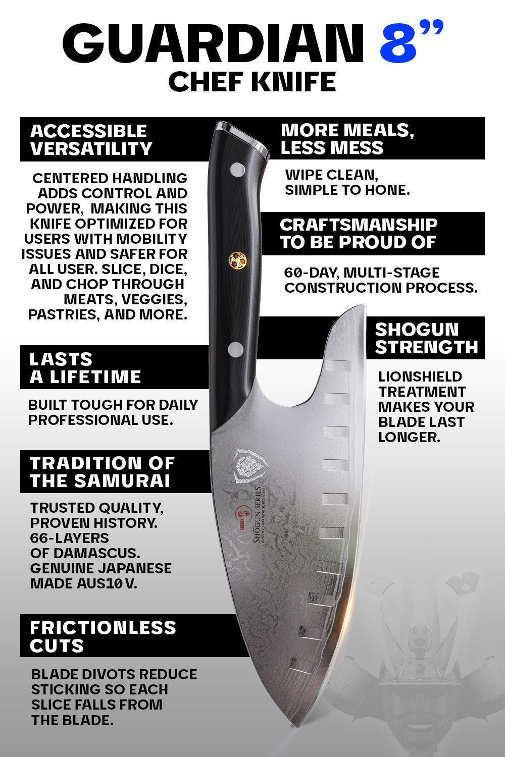 Guardian Chef's Knife 8" | Shogun Series | ELITE | Dalstrong ©