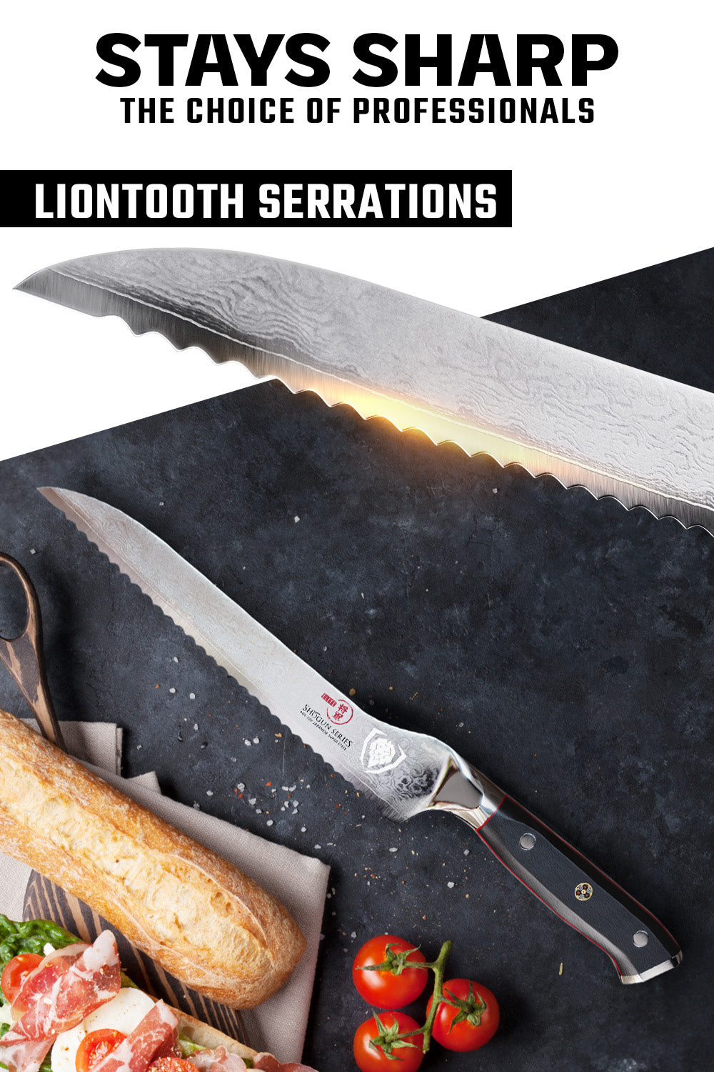 Serrated Offset Knife 8" | Shogun Series | ELITE | Dalstrong ©