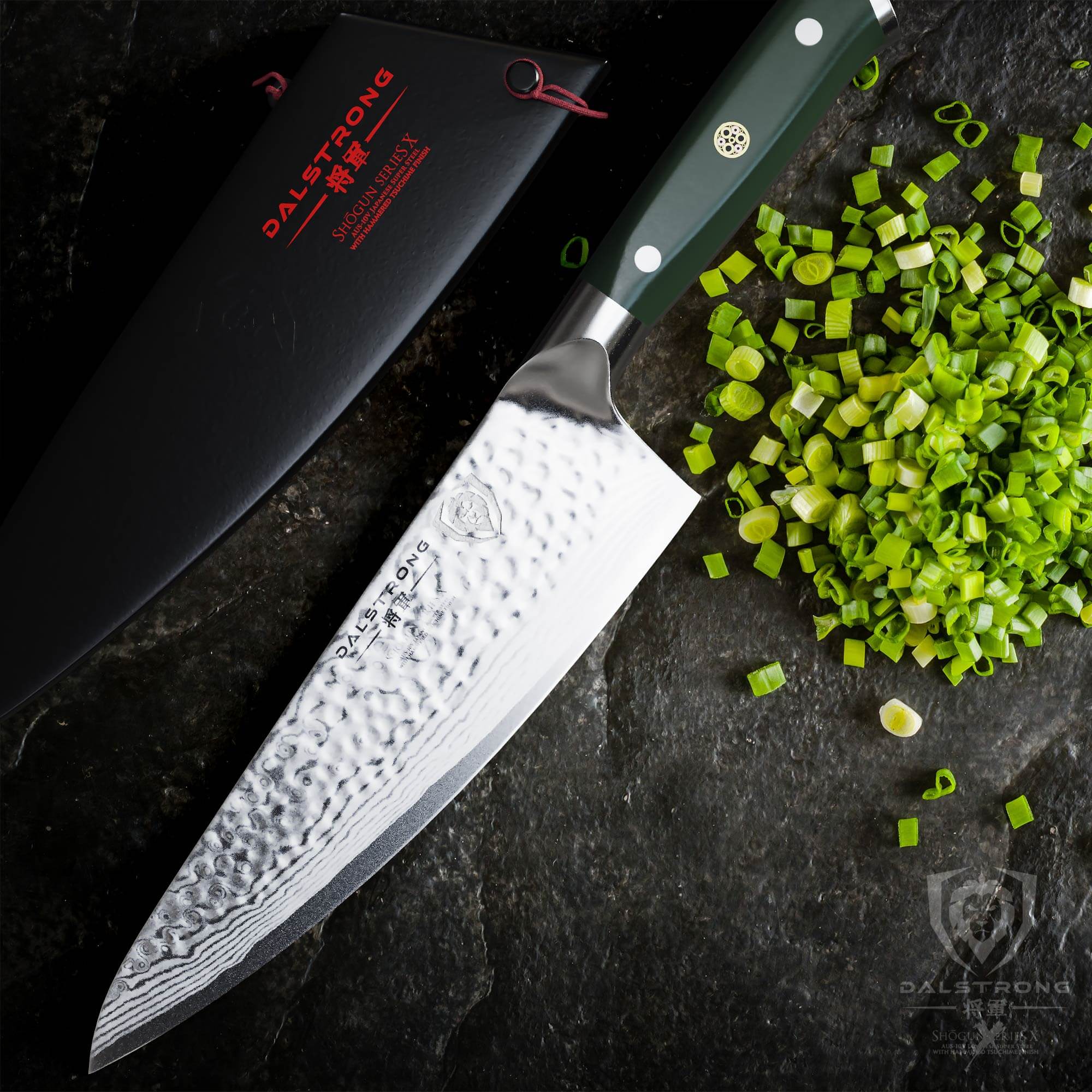 Chef's Knife 8" | Army Green Handle | Shogun Series | X | Dalstrong ©